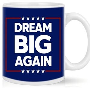 Amazon Blue and White Motivational Dining Mug